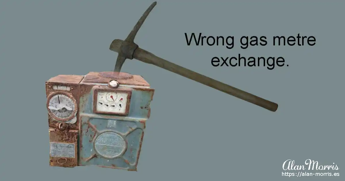 Gas metre exchange.